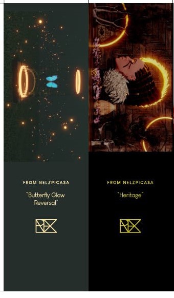 Heritage and butterfly glow reversal bookmark pair